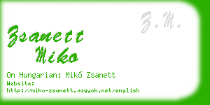 zsanett miko business card
